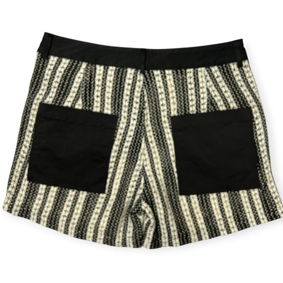 NEW FRIED RICE Black & White Crochet Striped Utility Shorts UNISEX M NWOT - Picture 4 of 13